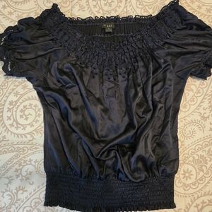 Forever 21 Midnight Blue Blouse,off The Shoulder,  Small